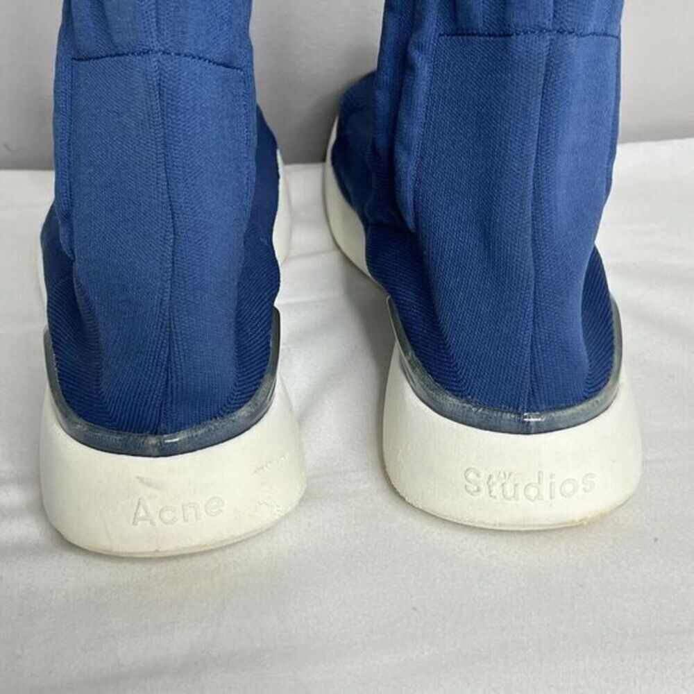 Acne Studios Blue Sock Tristan Sneakers Size 42 (US 9) High Top Trainers Runners - Picture 6 of 14
